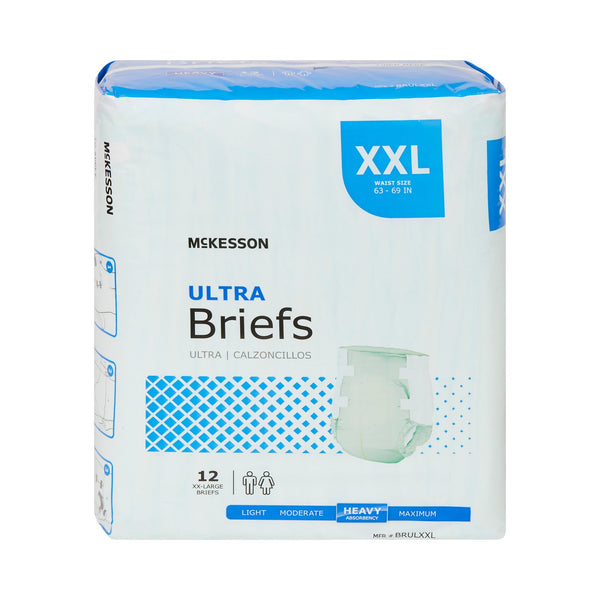 McKesson Adult Incontinent Brief Ultra Tab Closure Disposable Heavy Absorbency