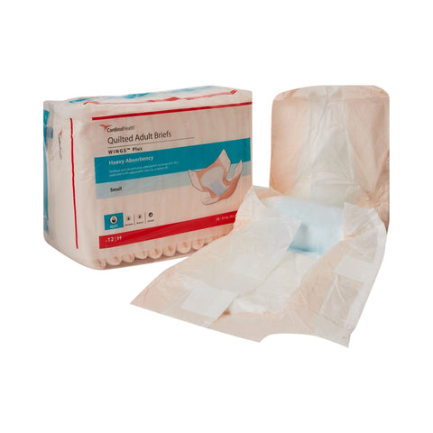Wings™ Plus Quilted Adult Unisex Disposable Incontinence Brief, Heavy Absorbency