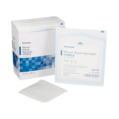 McKesson 4 x 4 Inch 12-Ply Nonsterile Cotton Gauze Sponge Square (16-4242)