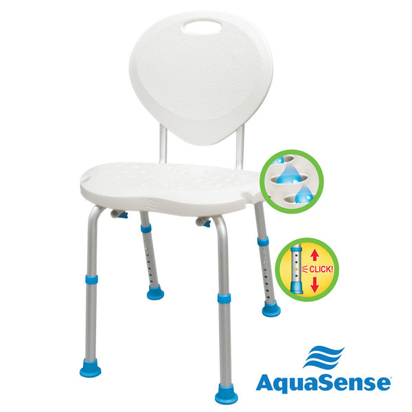 AquaSense Ergonomic Adjustable Bath Seat with Backrest (770-537)