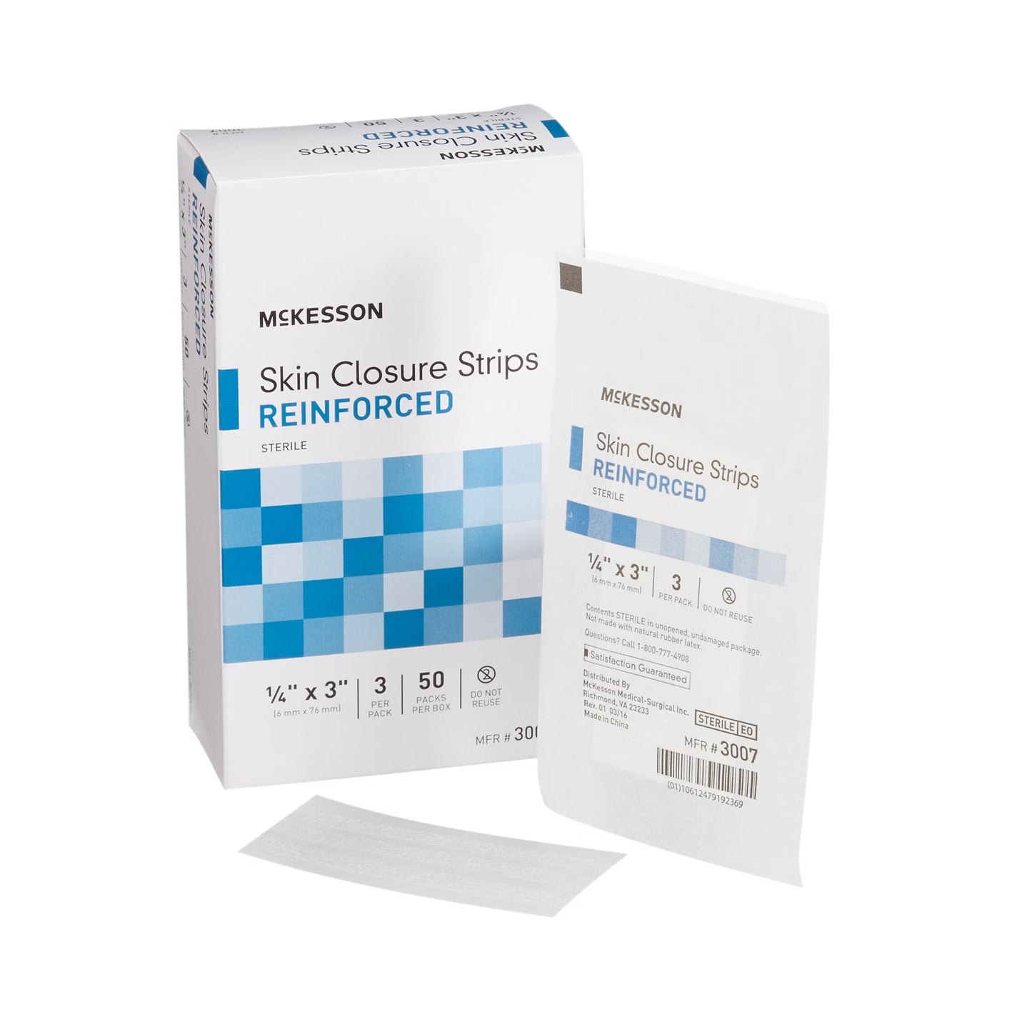 McKesson 1/4 x 3 Inch Skin Closure Strip (3007)