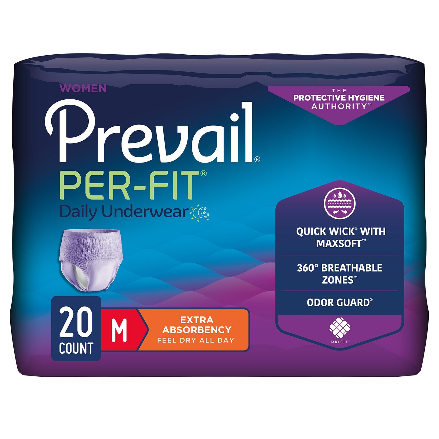 Prevail Per-Fit Disposable Adult Female Pull-On Absorbent Underwear, Moderate Absorbency