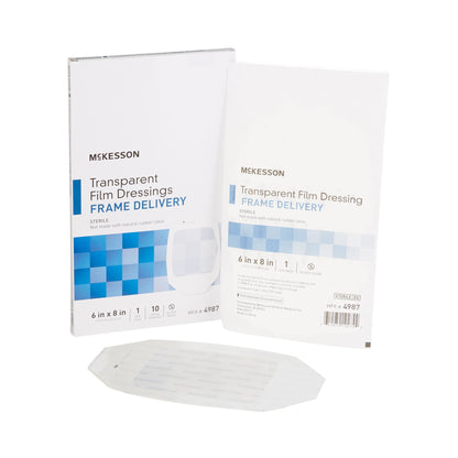 McKesson Transparent Sterile Film Dressing Framed Octagon