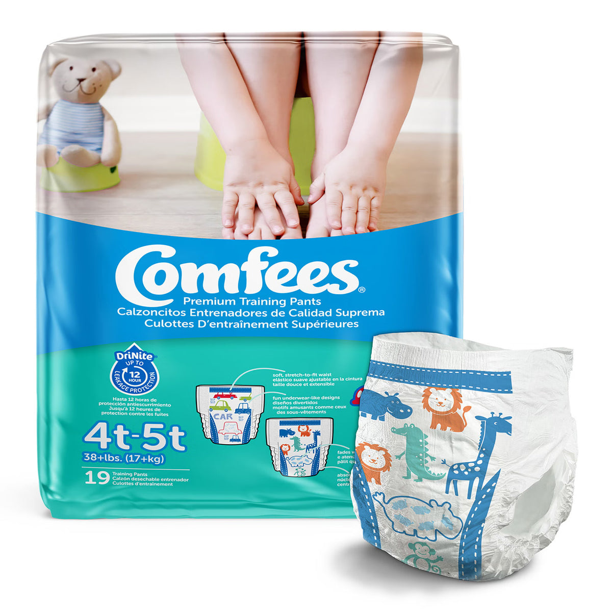 Comfees® Disposable Male Toddler Training Pants, Moderate Absorbency
