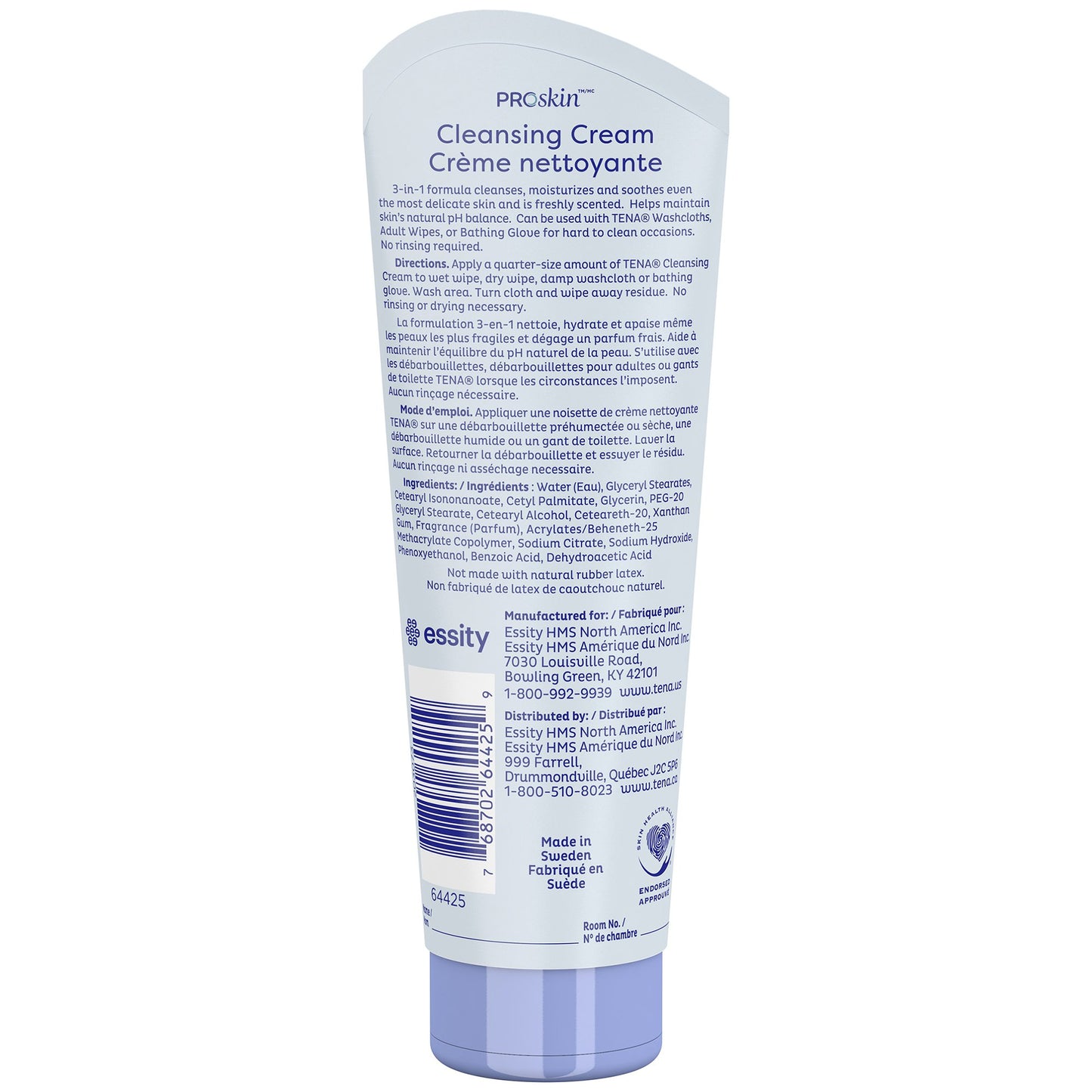 Rinse-Free Body Wash TENA® ProSkin™ Cleansing Cream Cream 8.5 oz. Tube, Mild Scent (64425)