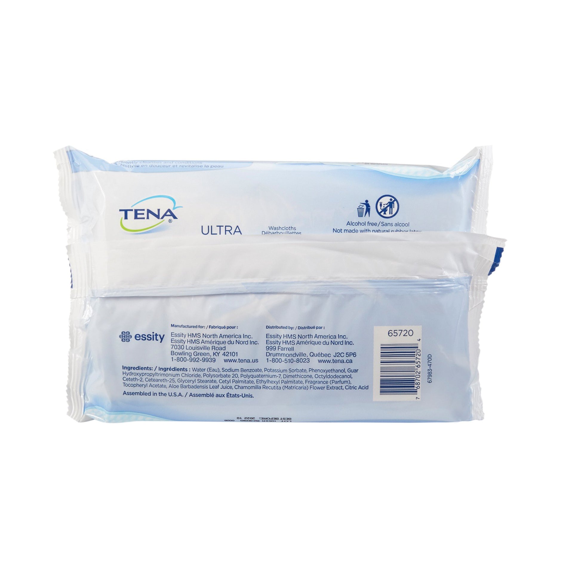 TENA ProSkin™ Ultra Personal Cleansing Wipe, Soft Pack, Aloe / Vitamin E / Chamomile Scented 48 Count (65720)