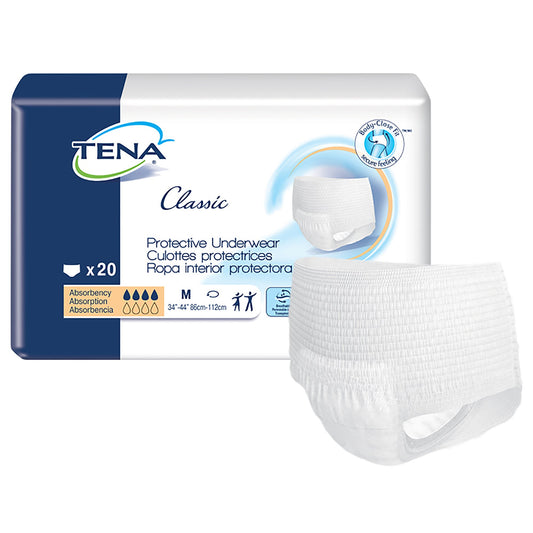 TENA® Classic Disposable Adult Unisex Pull-On Absorbent Underwear, Moderate Absorbency