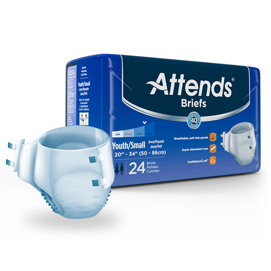 Attends® Disposable Unisex Youth Incontinence Brief, Heavy Absorbency (DD10)