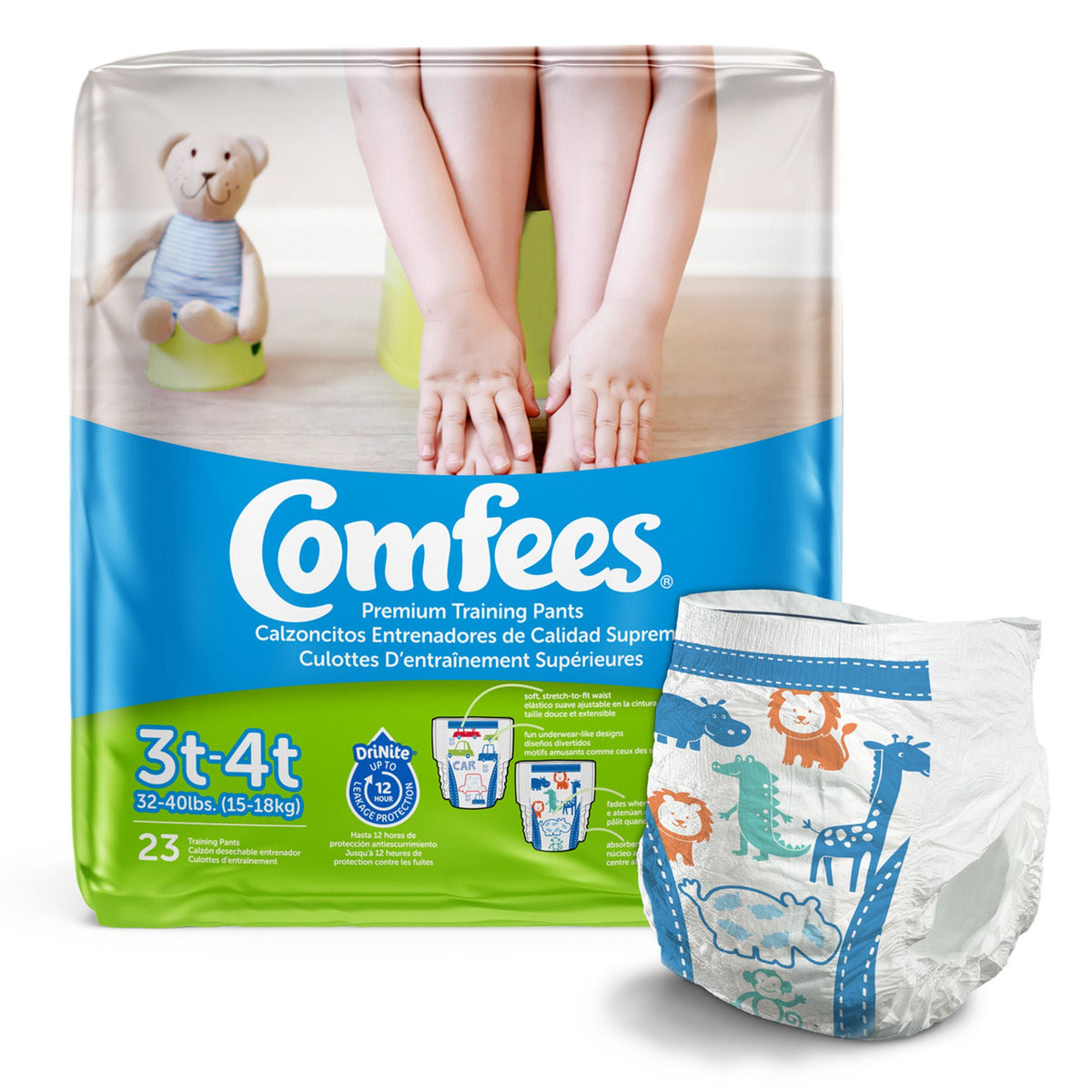 Comfees® Disposable Male Toddler Training Pants, Moderate Absorbency