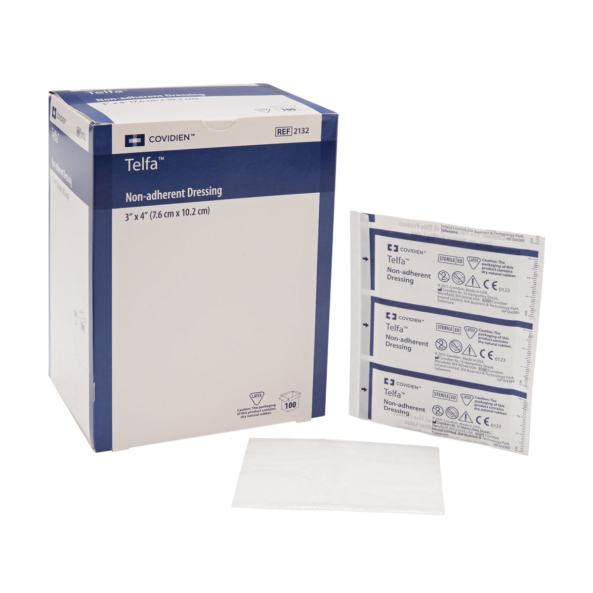 Telfa™ Ouchless 3 x 4 Inch Rectangle Sterile Non-Adherent Dressing (2132-)