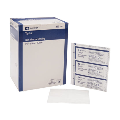 Telfa™ Ouchless 3 x 4 Inch Rectangle Sterile Non-Adherent Dressing (2132-)