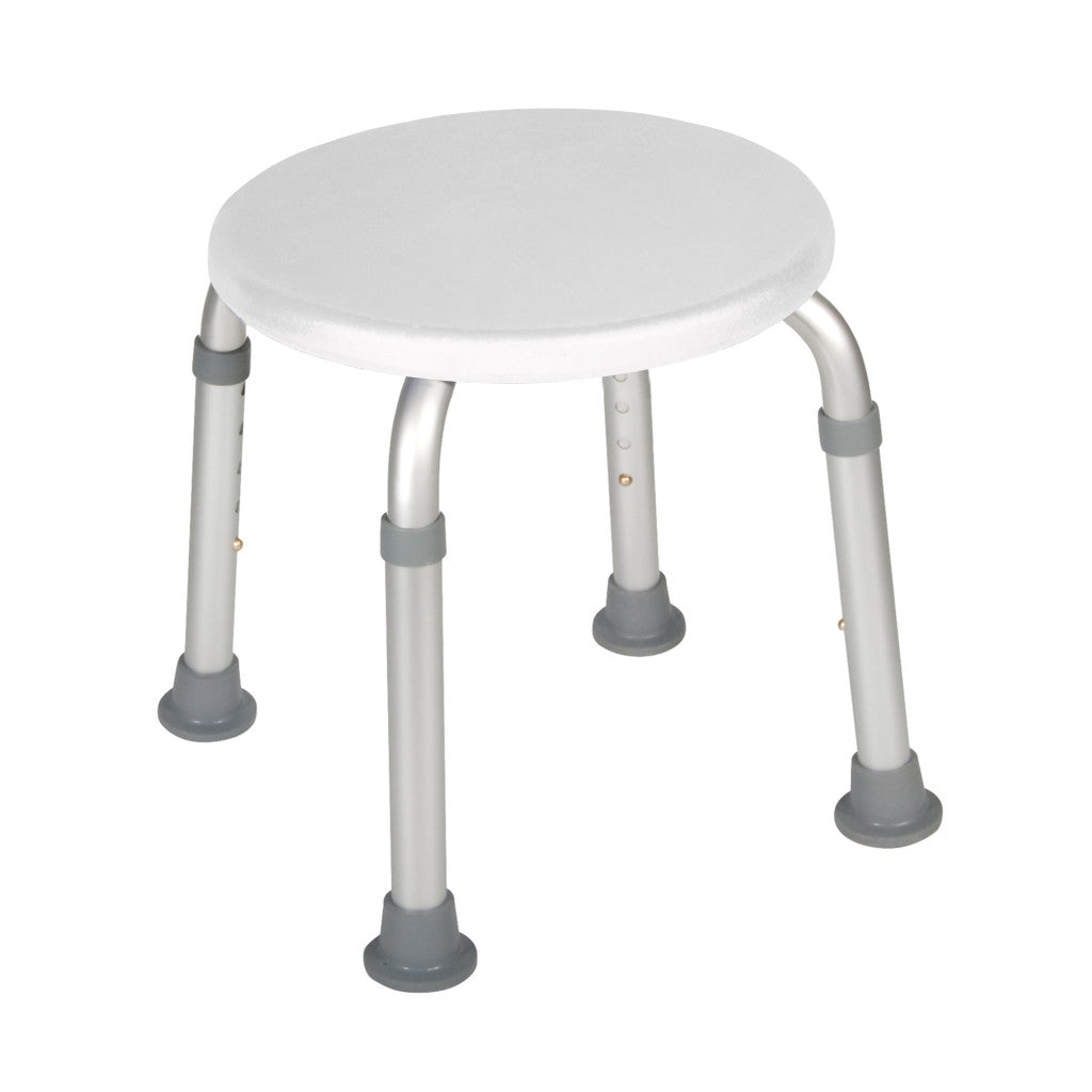 Drive Medical Adjustable Height Bath Stool, White (RTL12004KD)