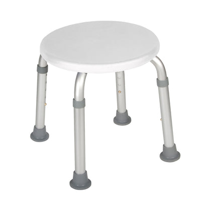 Drive Medical Adjustable Height Bath Stool, White (RTL12004KD)