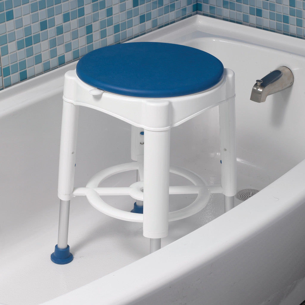 Drive Medical Bathroom Safety Swivel Seat Shower Stool (RTL12061M)