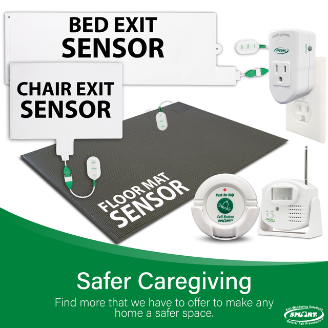 Smart Caregiver Doorway Floor Mat Alarm with Caregiver Pager (WPFM5-SYS)