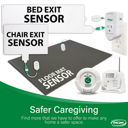 Smart Caregiver Doorway Floor Mat Alarm with Caregiver Pager (WPFM5-SYS)
