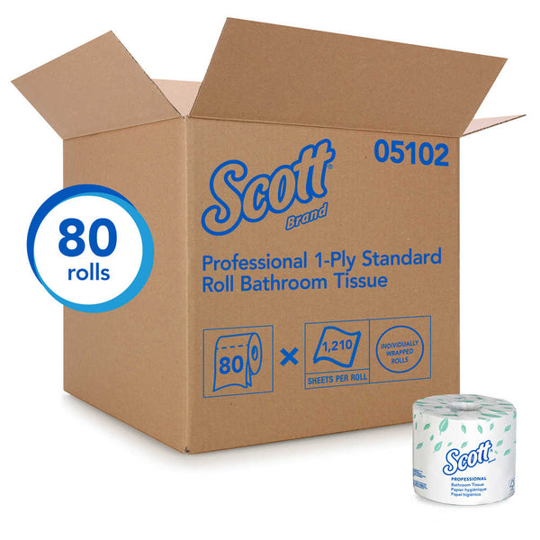 Scott® Essential 1-Ply Standard Roll Bathroom Tissue (05102)