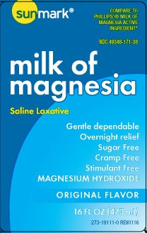 Sunmark® Milk of Magnesia Original Flavor Liquid 16 oz.