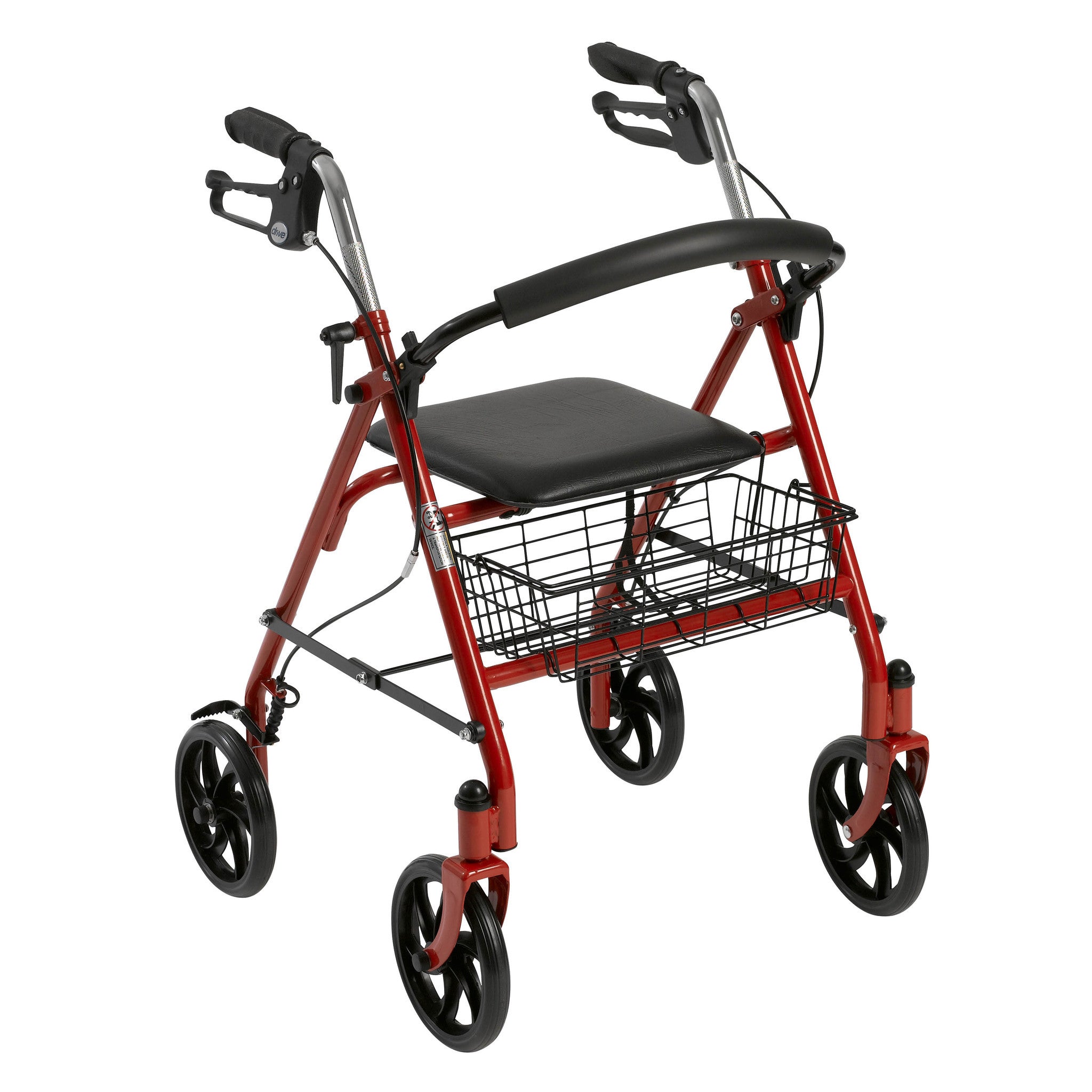 Four Wheel Walker Rollator with Fold Up Removable Back Support