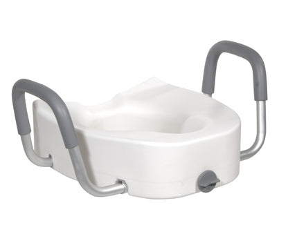 Drive Medical Raised Toilet Seat with Padded Armrests (12013)
