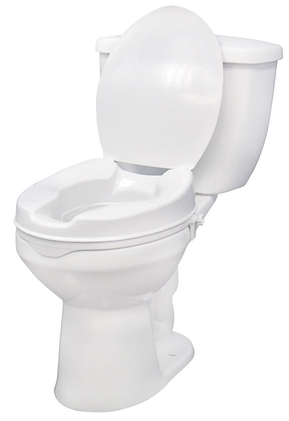 Raised Toilet Seat with Lock and Lid, 2" (12063)