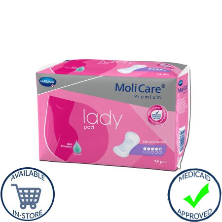 Bladder Control Pad MoliMed® 17 Inch Length Heavy Absorbency Polymer Unisex Disposable (168654)