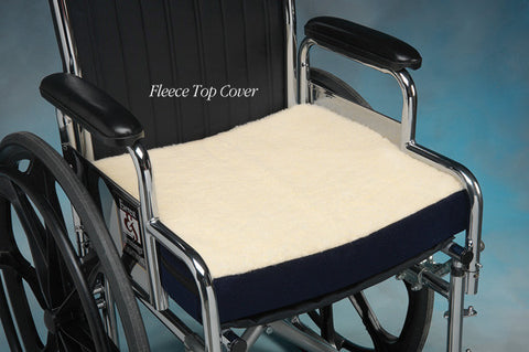 Gel Foam Wheelchair Cushion 16x18x3 1/2 - Fleece Cover