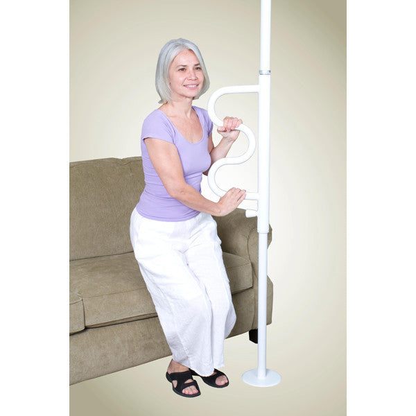 Security Pole w/Curve Grab Bar