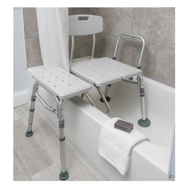 Drive Medical Splash Defense™ Transfer Bench with Curtain Guard Protection (RTL12032KDR)