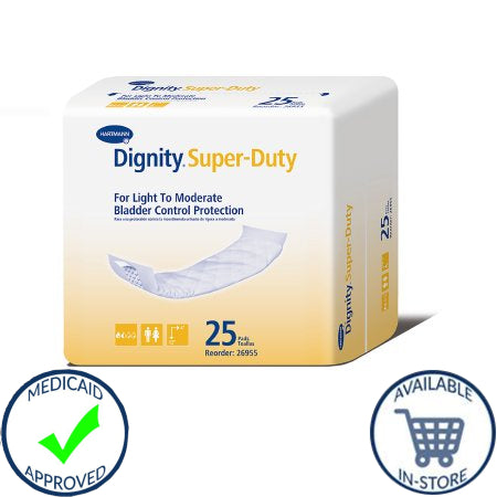 Incontinence Liner Dignity® 12 Inch Length Moderate Absorbency Polymer Unisex Disposable (26955)