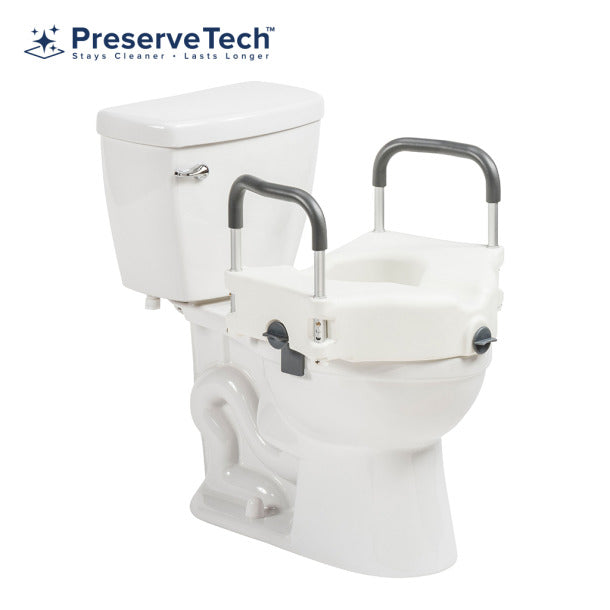 PreserveTech™ Secure Lock Raised Toilet Seat (RTL12C003-WH)
