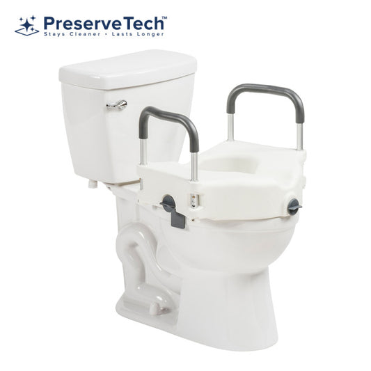 PreserveTech™ Secure Lock Raised Toilet Seat (RTL12C003-WH)