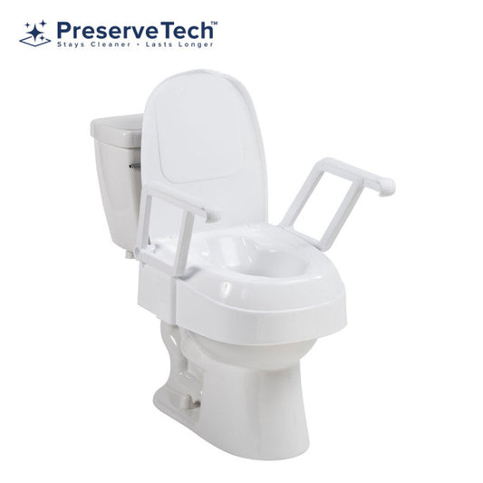 PreserveTech™ Universal Raised Toilet Seat (RTL12C002-WH)
