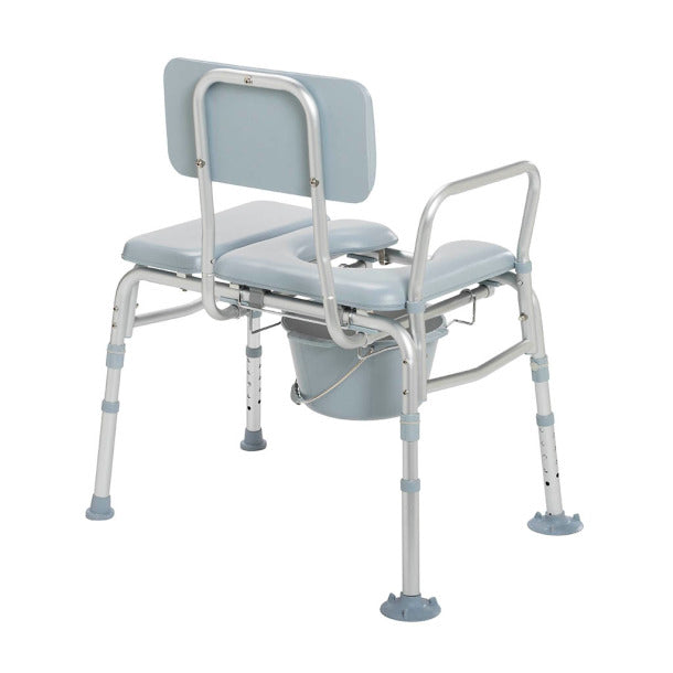 Padded Seat Transfer Bench with Commode Opening (12005KDC-1)