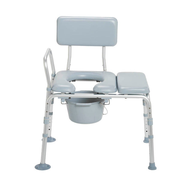 Padded Seat Transfer Bench with Commode Opening (12005KDC-1)