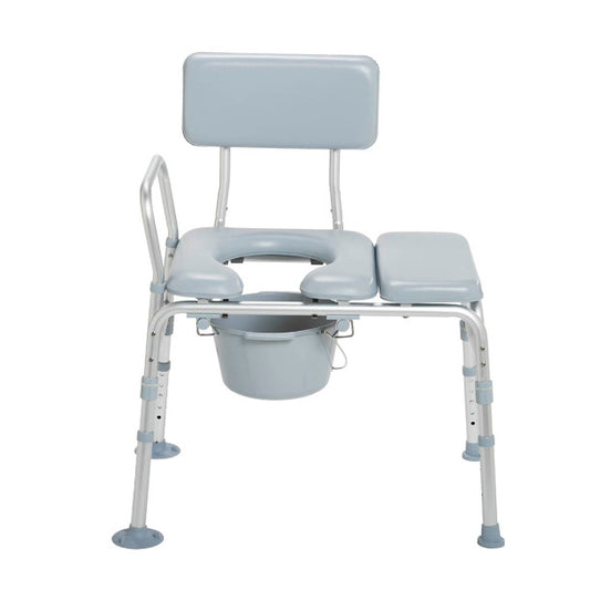 Padded Seat Transfer Bench with Commode Opening (12005KDC-1)