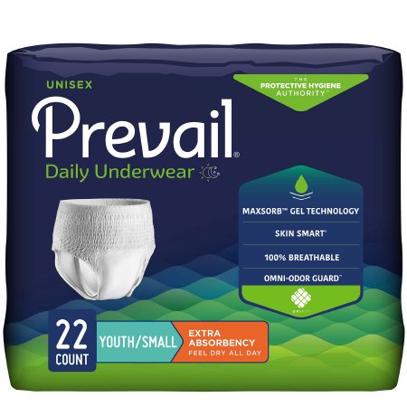 Prevail® Daily Underwear Extra Disposable Adult Unisex Pull-On Absorbent Underwear, Moderate Absorbency