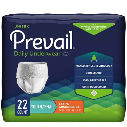 Prevail® Daily Underwear Extra Disposable Adult Unisex Pull-On Absorbent Underwear, Moderate Absorbency