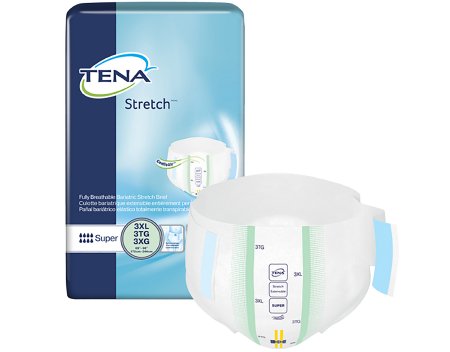 Tena® Adult Incontinent Brief Stretch Bariatric Tab Closure 3X-Large Disposable Heavy Absorbency