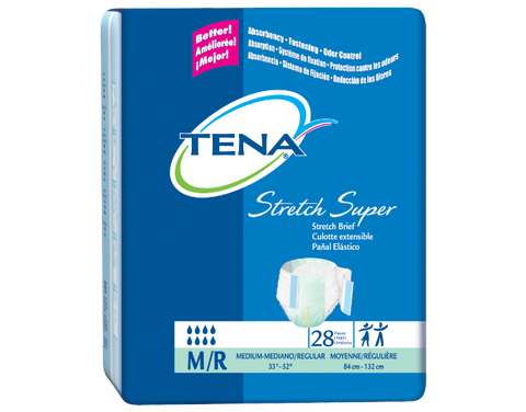 Tena® Adult Incontinent Brief Stretch Super Tab Closure Disposable Heavy Absorbency