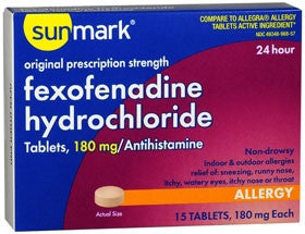 Sunmark® Allergy Relief 180 mg Tablet