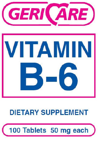McKesson Brand Vitamin B-6 Supplement 50 mg Strength Tablet