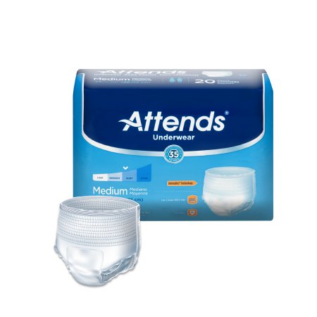 Attends Underwear, Incontinence Underwear Moderate Absorbency, Large, 18  Count - (4 bags/case - $40.00) - Durable Health Medical Supply LLC