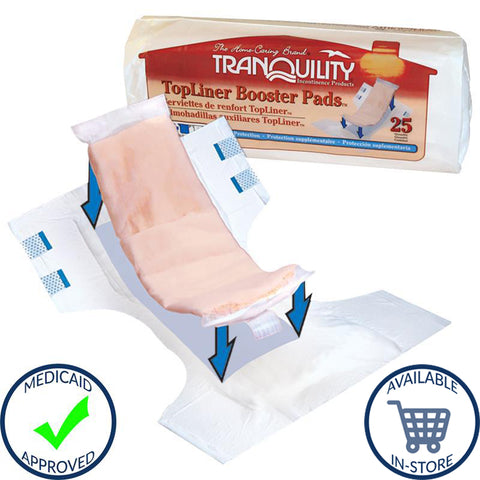 TopLiner™ Incontinence Booster Moderate Absorbency Polymer Unisex Disposable