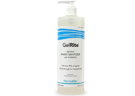Hand Sanitizer GelRite® 16oz. Ethyl Alcohol Gel Bottle