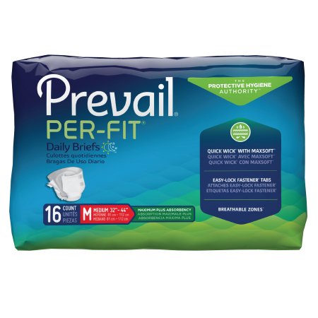 Prevail® Per-Fit® Maximum Plus Adult Incontinent Brief, Tab Closure Disposable Heavy Absorbency