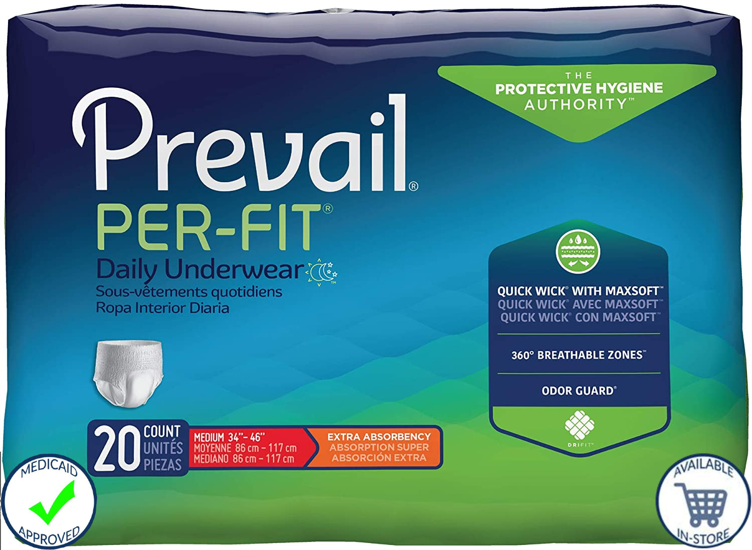 Prevail® Per-Fit® Unisex Pull On Disposable Underwear - Heavy