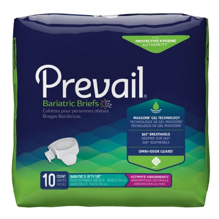 Prevail® Bariatric Disposable Adult Unisex Incontinence Brief, Heavy Absorbency (PV-094)