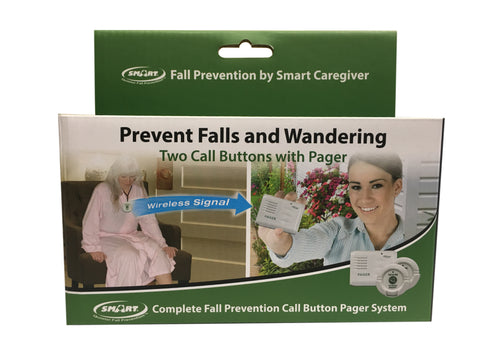 Two Call Button Paging System (2 nurse call buttons and 1 caregiver pager) - in retail packaging with batteries included