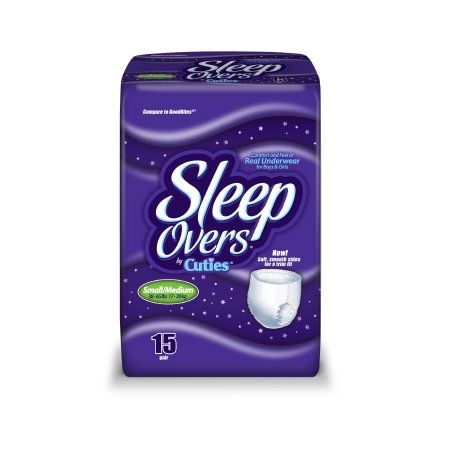 Sleep Overs® Youth Absorbent Underwear Pull On Small / Medium Disposable Heavy Absorbency
